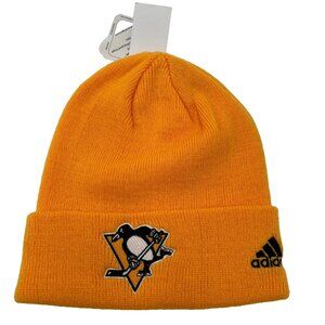 Adidas Unisex Golden Knit Pittsburgh Penguins NHL Beanie Winter Hat NWT